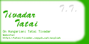 tivadar tatai business card